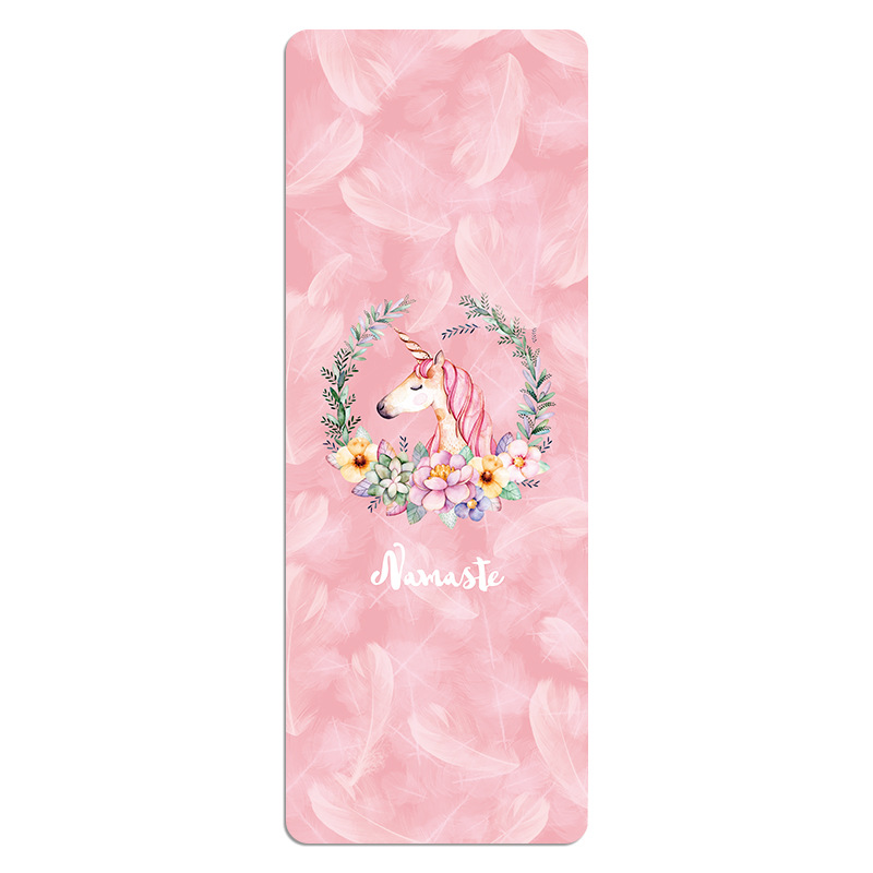 Picture of [Source Factory] Ultra-thin suede printing yoga mat rubber yoga mat foldable 1.5mm thick 5mm