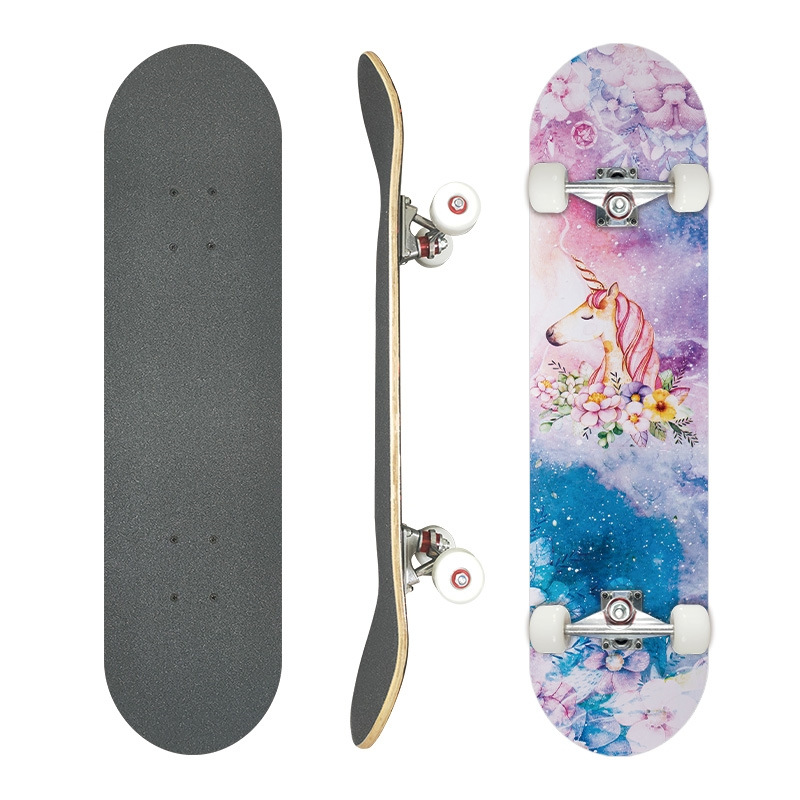 Picture of 31 inch skateboard professional adult street maple four-wheel beginner children double rocker concave skateboard