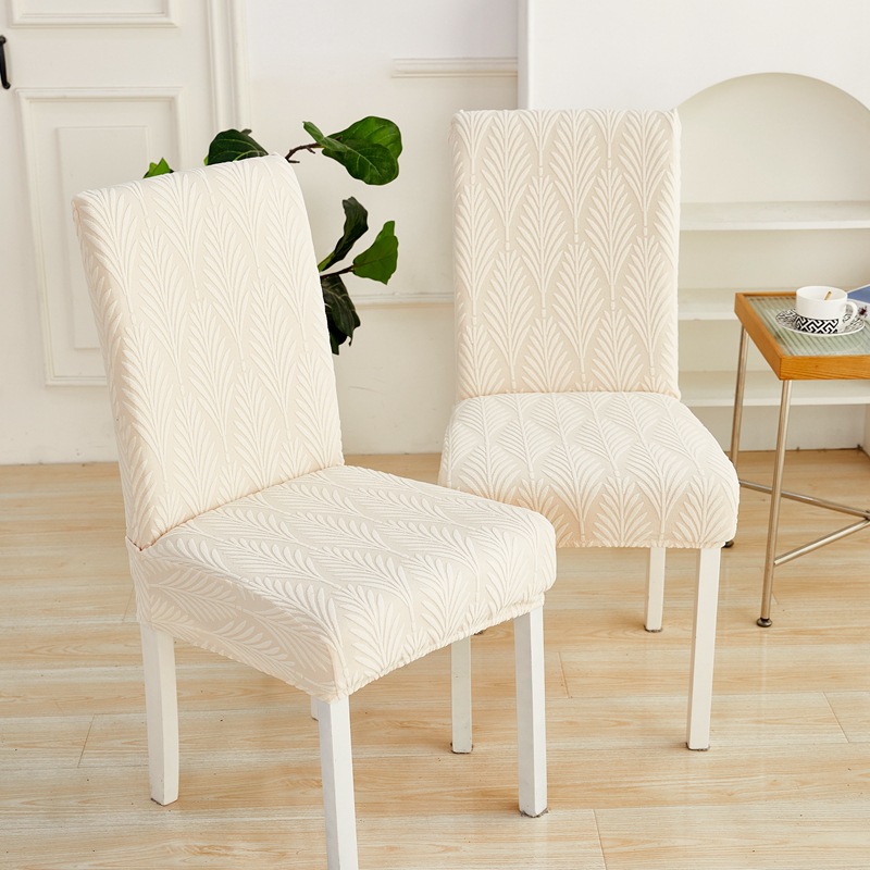 New solid color elastic jacquard velvet seat cover dining chair office elastic dustproof simple chair cover wholesale