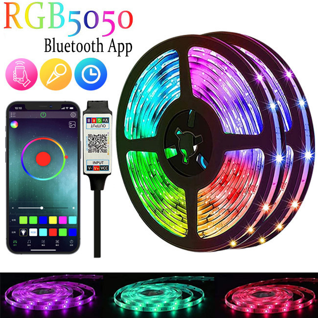 Picture of USB lamp with suit 5050 RGB24 key remote control Bluetooth 5V low voltage TV background atmosphere lamp intelligent ultra-thin