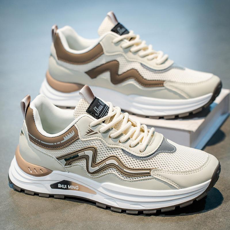 2025 Summer New Youth Breathable Trend Versatile Mesh Shoes Casual Soft Sole Anti-Slip Trendy Sports Running Shoes