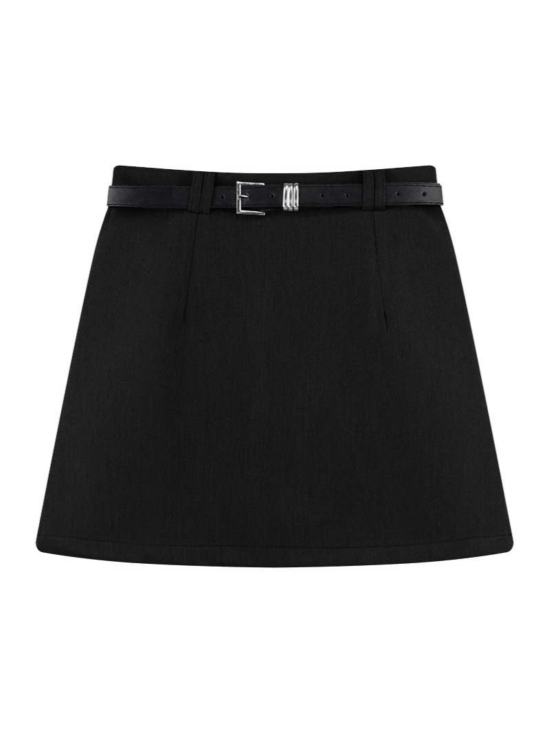Grey Suit Skirt Women's Autumn and Winter Explosions Small High Waist Slim-fit Fashionable A- line Skirt Slimming Hip Skirt
