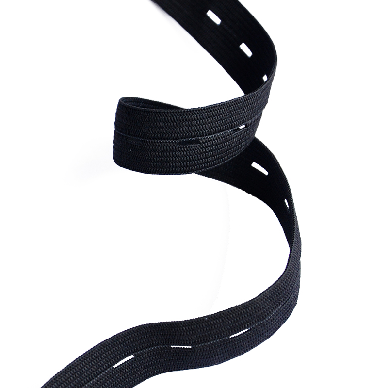 Picture of Black and white adjustable buttonhole elastic band baby pregnant women pants waist elastic band flat rubber band wide accessories