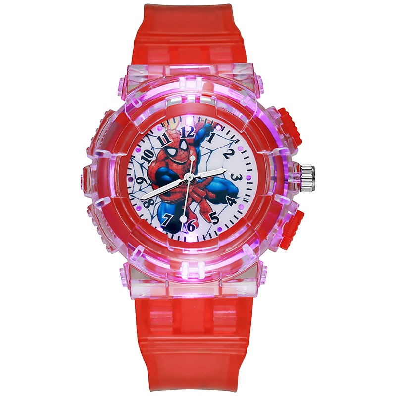Picture of Cross-Border New Spider-Man Watch Luminous Plastic Cartoon Watch Boy Boy Quartz Watch Wholesale in Stock