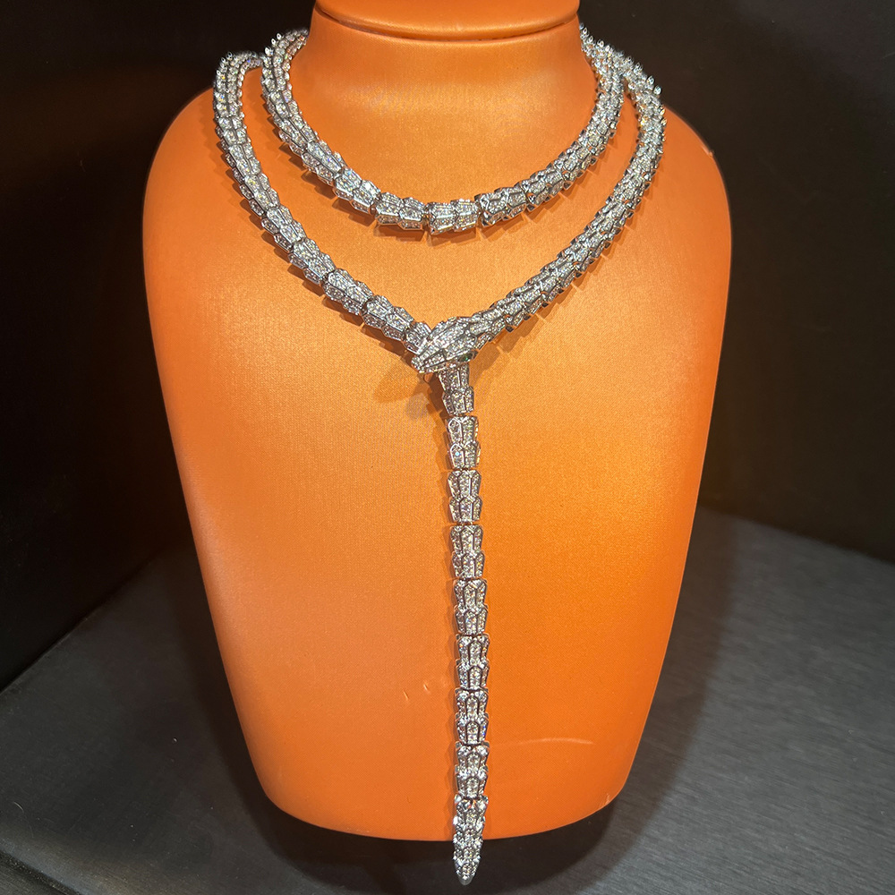 Bao Series 90cm Ultra-Long Adjustable Snake Necklace, High-End Fashion, European and American Fashion, Cross-Border Hot-Selling Heavy-Duty Necklace