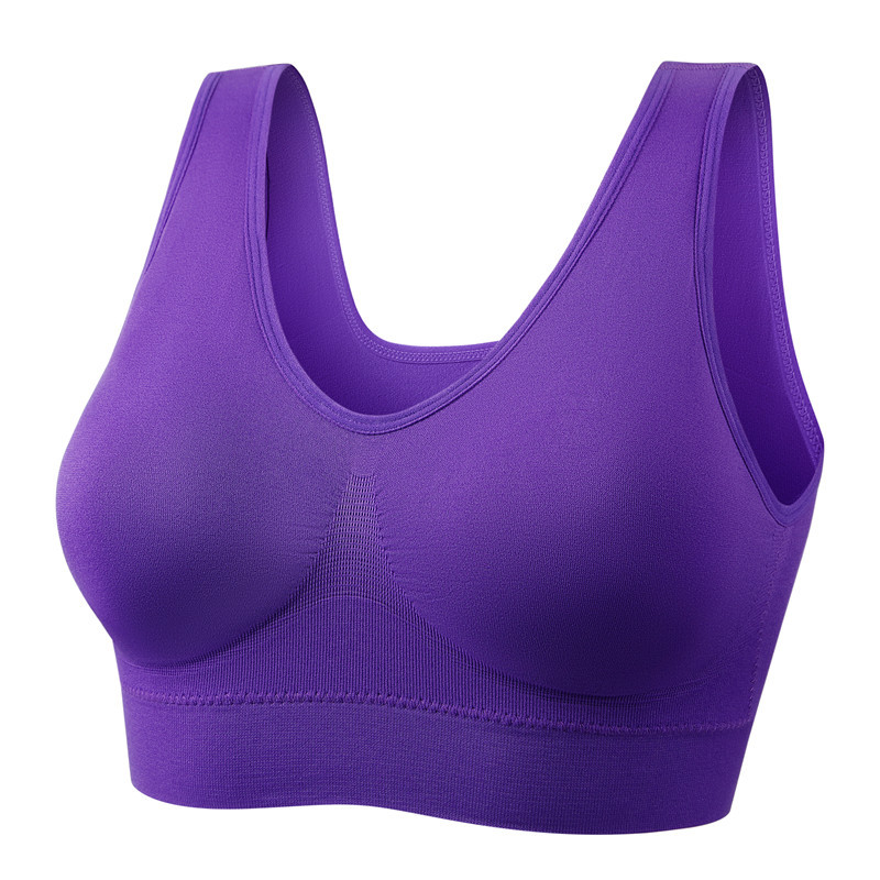 Picture of Zero binding underwear plus size yoga shockproof sports bra wireless seamless one-piece bra female foreign trade Wholesale