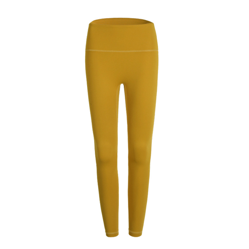 Picture of No Embarrassment Line Yoga Trousers Naked High Waist Sports Tights Quick-drying Breathable Running Fitness Training Leggings