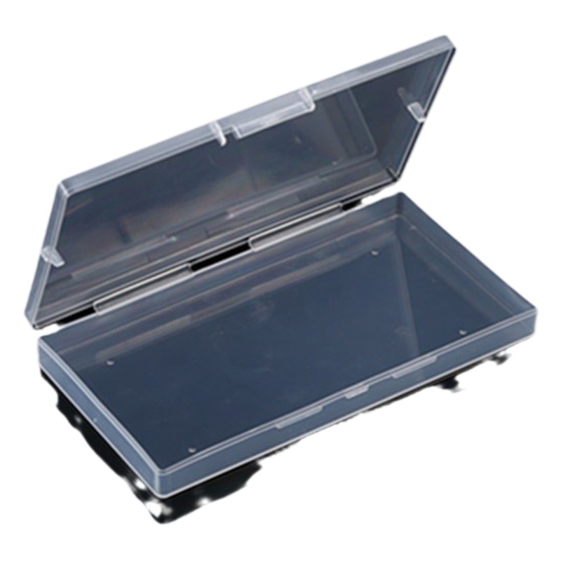 PP single button empty box transparent plastic storage box jewelry hardware parts electronic components stationery fishing gear storage box