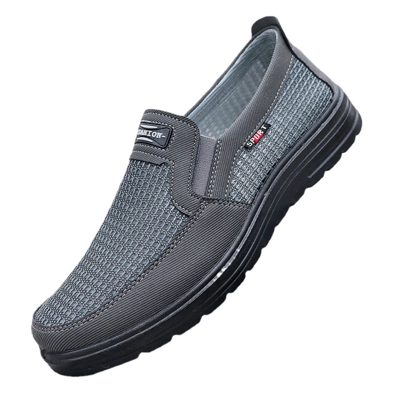 Cross-border summer net shoes plus size men's new men's cloth shoes breathable one-step casual polyurethane cloth shoes