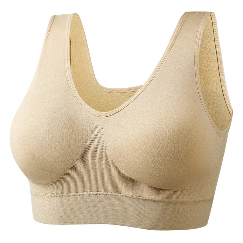 Zero binding underwear plus size yoga shockproof sports bra wireless seamless one-piece bra female foreign trade Wholesale