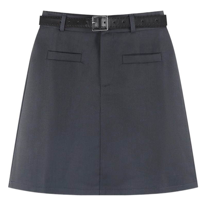 American suit skirt women's skirt spring 2024 New High waist A- line skirt college style sheath short skirt