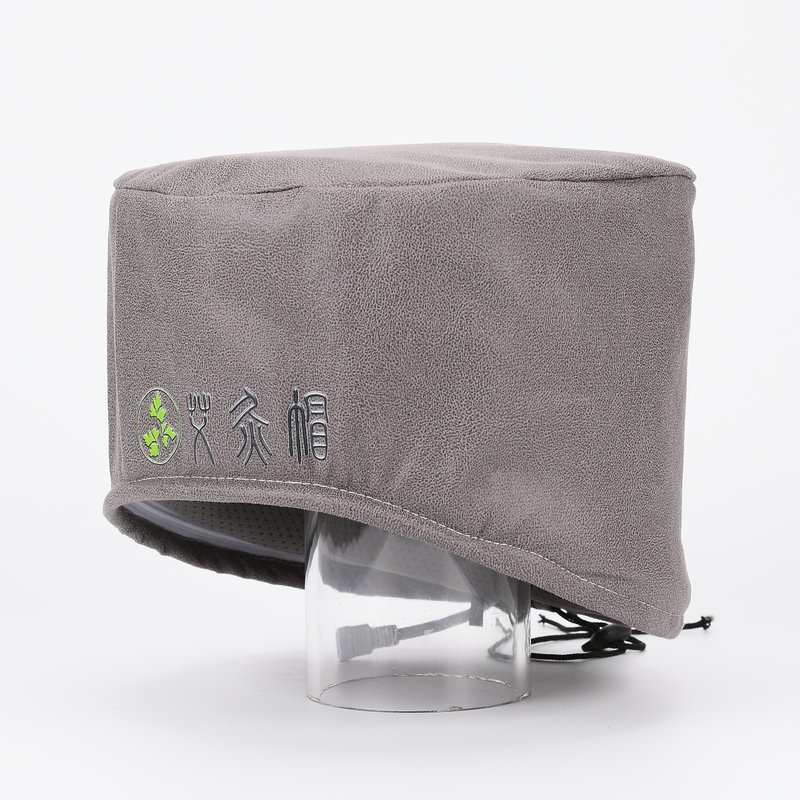 Picture of Electric heating moxibustion cap fumigation head wormwood hat herbal hot compress moon cap wormwood moxibustion head cap