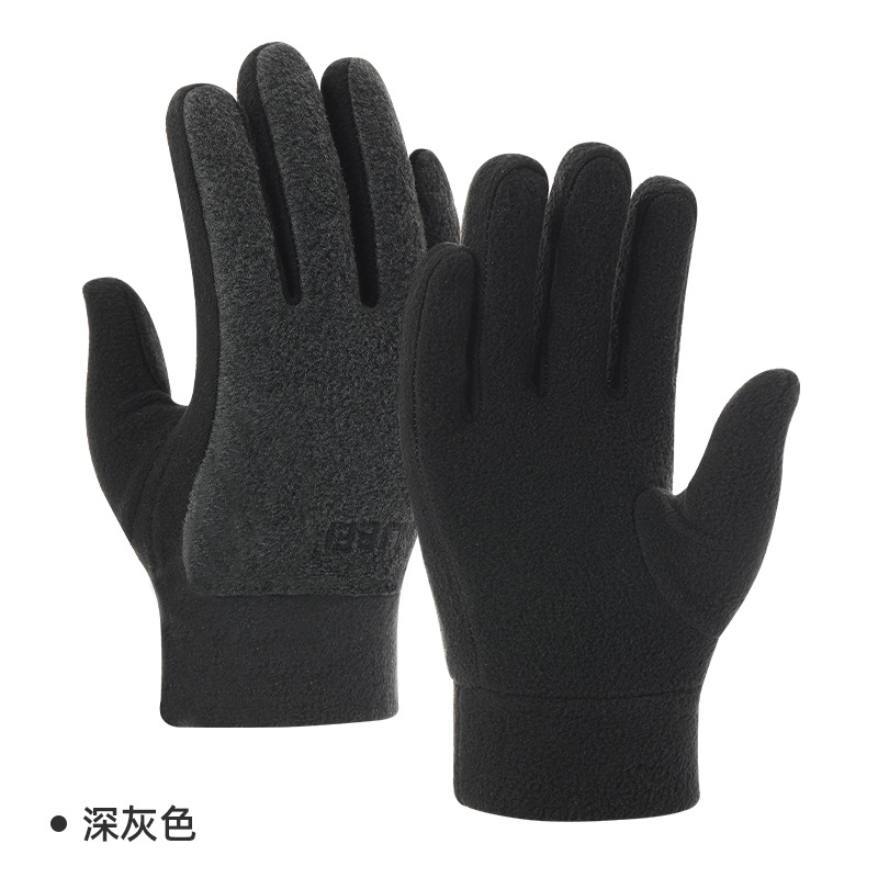 Picture of Bohang Autumn and Winter Warm Polar Fleece Gloves for Men and Women Fleece Cycling Thickeneded Fashionable Work Clothing Welfare Delivery Logo