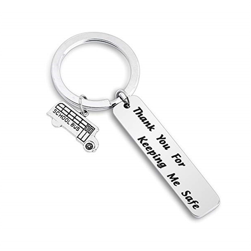 AliExpress thank you for keeping me safe stainless steel safe driving keychain
