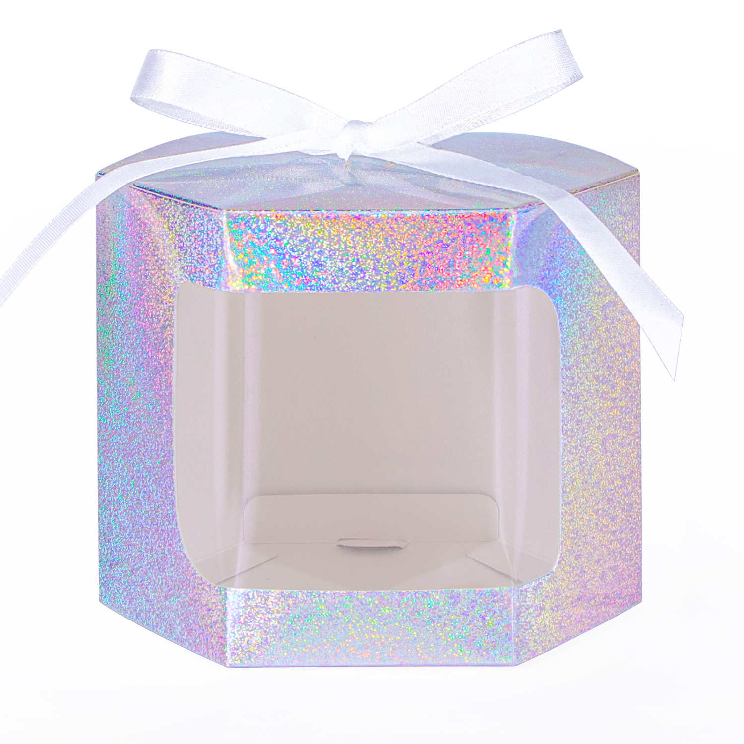 Picture of Foreign Trade Cowhide Color Laser Window Paper Box Cake Box Candy Box Baking Packaging Wedding Candy Box Gift Box
