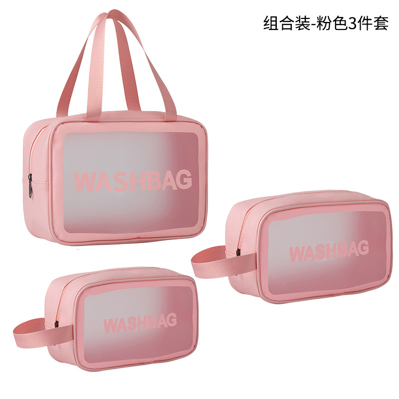 Picture of Waterproof Wash Bag Large Capacity Travel Cosmetic Storage Bag High-grade Sense Portable Transparent PVC Wash Bag for Women