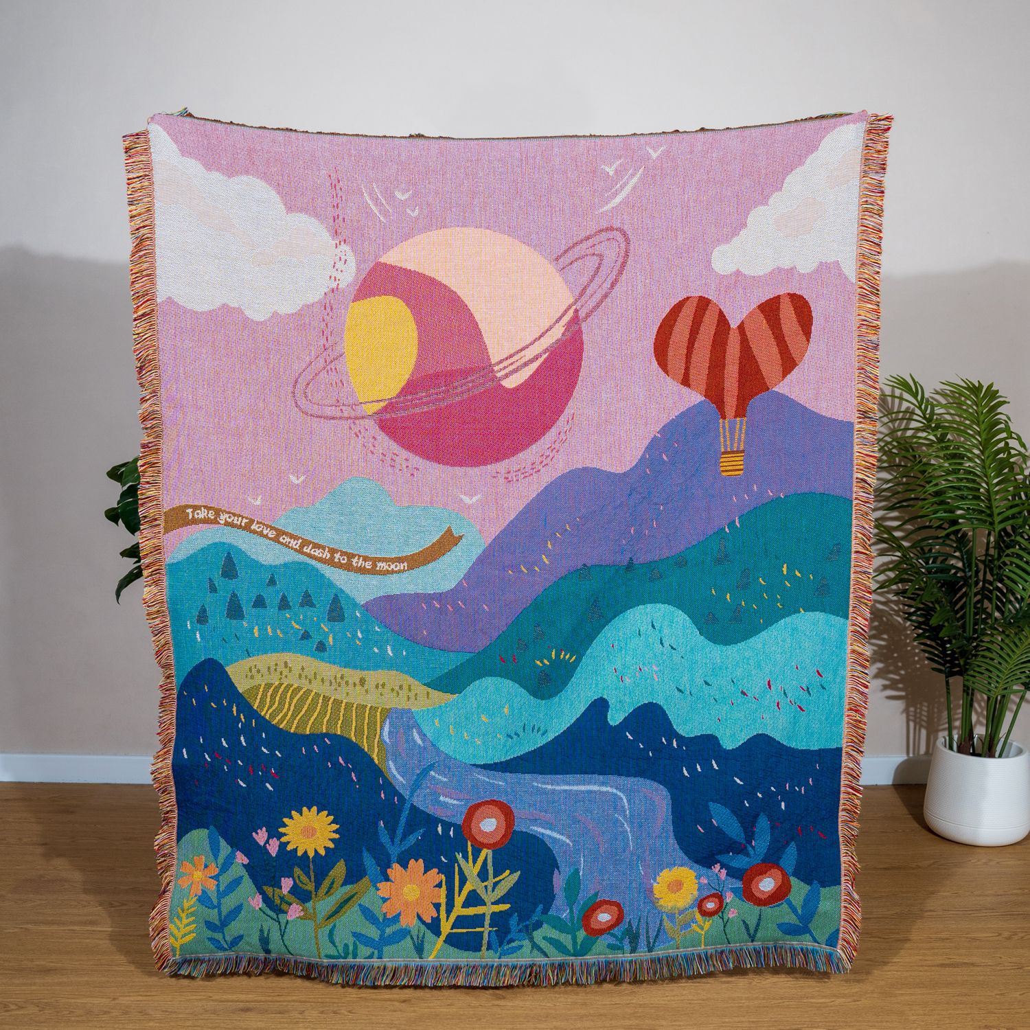 New Ins Style Jacquard Blanket Thickened Encryption Sofa Cover Blanket Internet Popular Tapestry Art Gift Blanket Designer Style