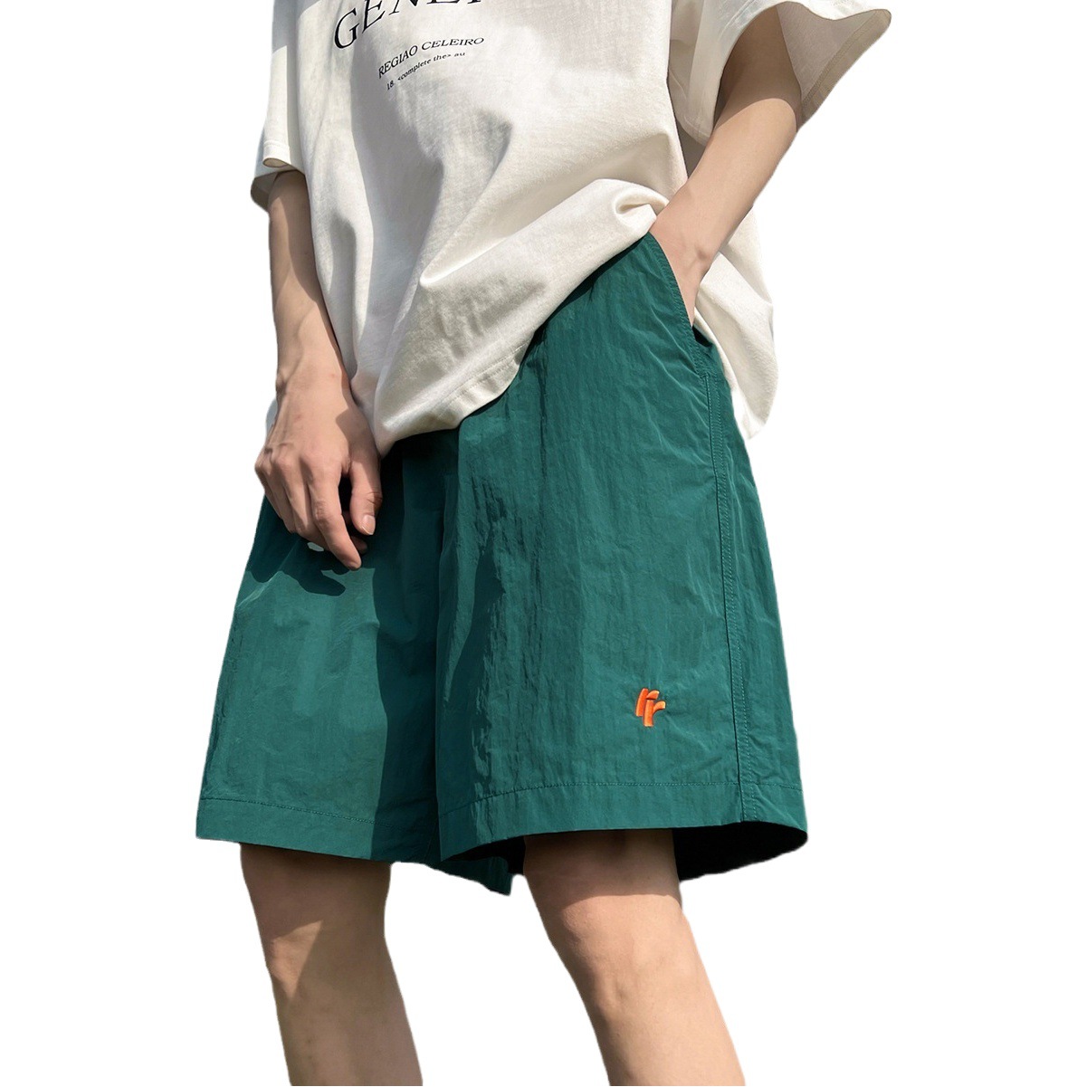 Dopamine Quick-Dry Shorts for Women, New Summer Thin Ice Silk Pants, Unisex Casual Loose Sports Knee-Length Shorts