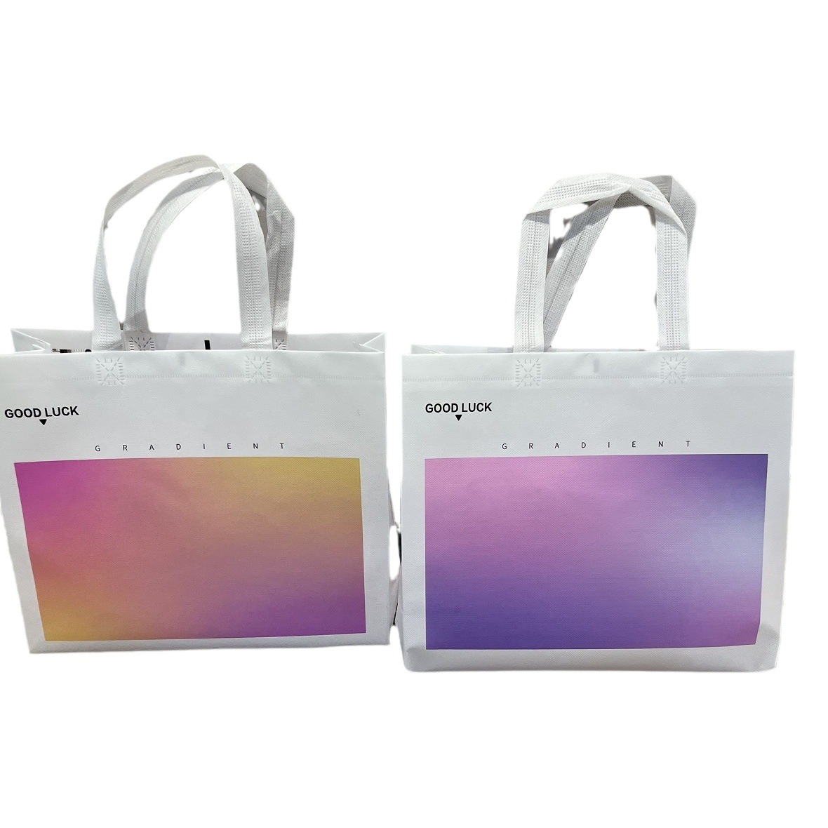 Thickened non-woven handbag in stock printing happy Red shopping gift clothing advertising bag printing
