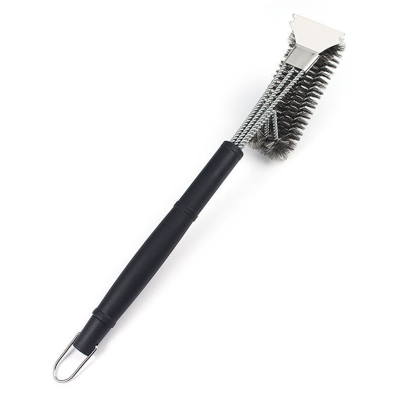 Picture of Factory wholesale barbecue wire brush copper wire brush barbecue net cleaning brush long handle curling brush spring steel wire brush