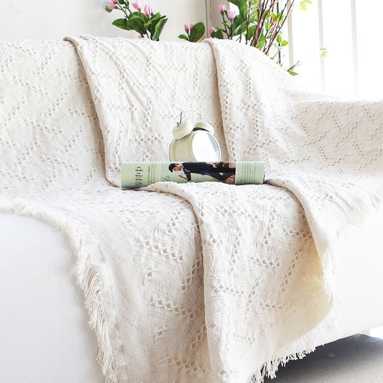 Picture of [Cross-border wholesale] Nordic pure color Four Seasons cotton blanket simple cushion ins style sofa Towel fashion lunch break blanket