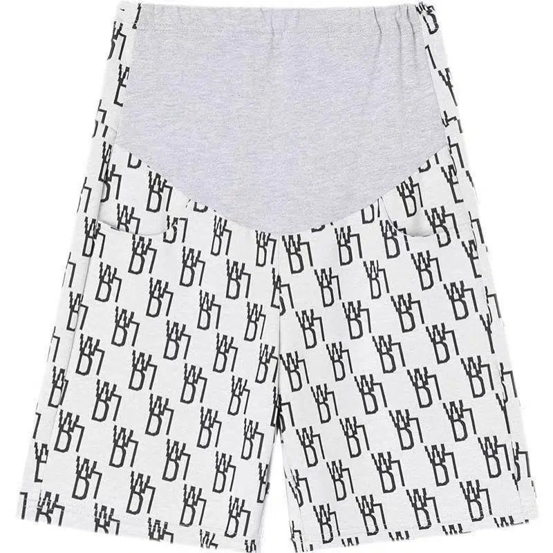Picture of Pregnant Women's Shorts Women's Summer Outer Wear Thin Loose Five-point Pants Spring and Summer Leggings Western-style Safety Abdominal Wide-leg Pants Trendy