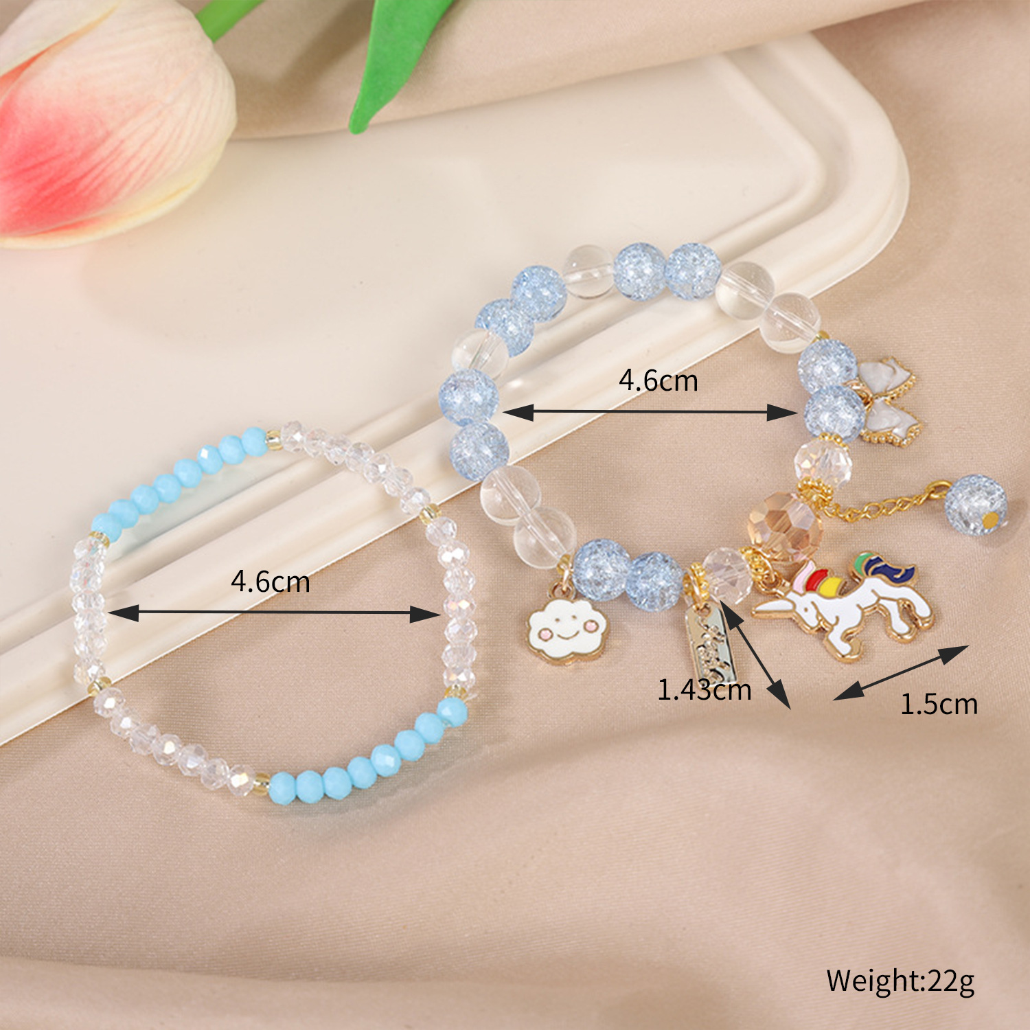 Picture of Children's Bracelet Bracelet Bracelet Beaded Crystal Women's Cute Students Girls' Bracelet Children's Gift