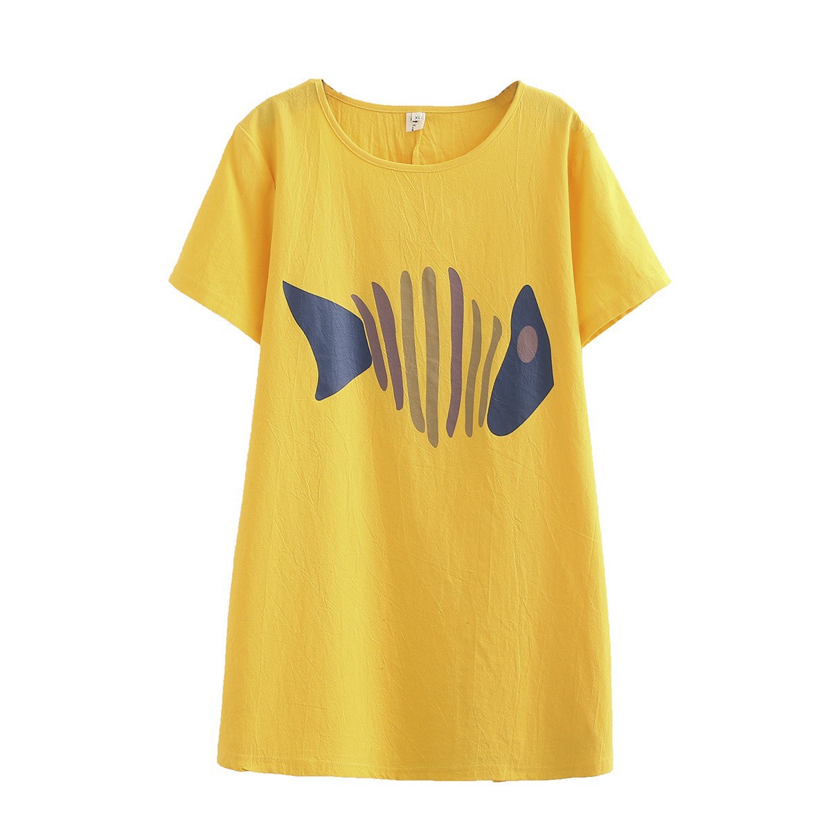 Picture of Maternity Spring New T-Shirt Mid-Length Fashion Korean Style Loose Short-Sleeve Top Base Shirt Summer Dress Trendy