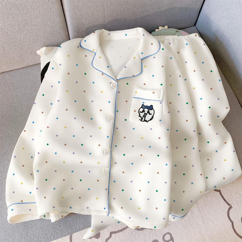 Cartoon Gieka Wade velvet pajamas women's autumn and winter new sweet wind cardigan home clothes suit real shot wholesale