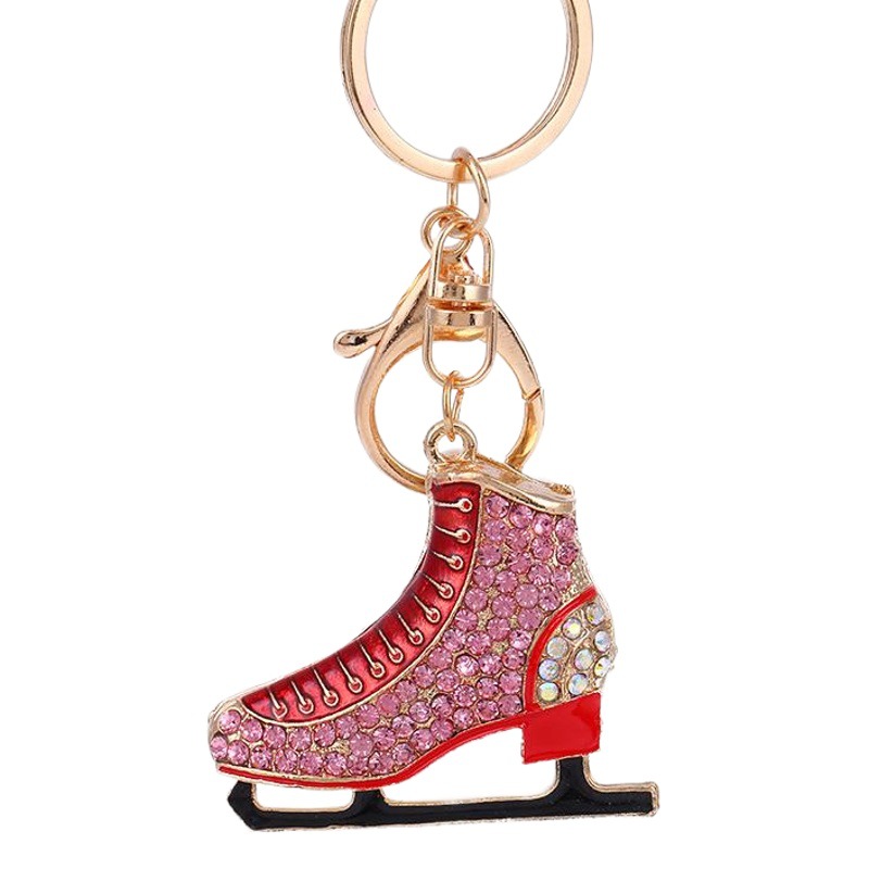 Personalized Skate Shoes Car Keychain Fashionable Diamond Key Chain Bag Pendant Sports Meeting Gift Commemorative Wholesale