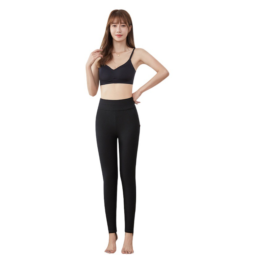 Picture of Extra-Thick Lamb Fleece Silk Cotton Pants Winter Women's Outer Wear High Waist Slimming plus size fleece-lined Thickened Warm Leggings