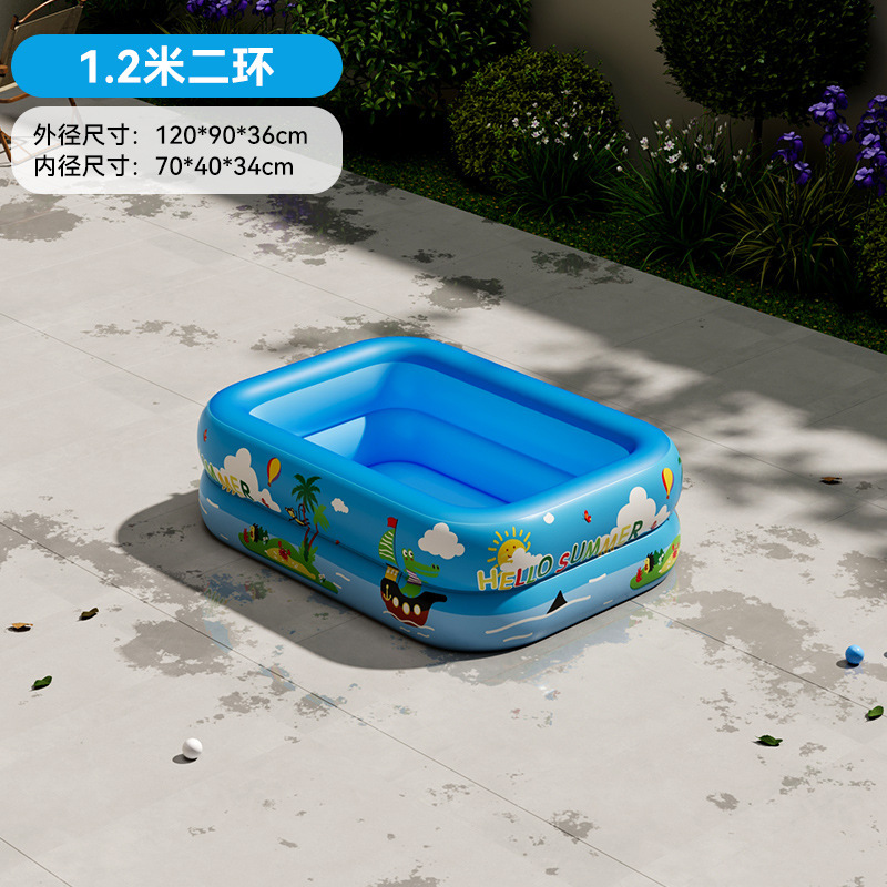 Picture of PVC Kids Inflatable Swimming Pool Home User Outside Large Family Pool Thickened Plastic Baby Baby Pool