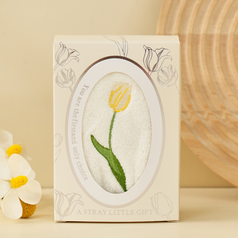 Picture of Souvenir Towels for Bridesmaids, Floral Embroidery, Baby Full-Month Gifts, Small Return Gifts, Women's Day Small Gift Designs