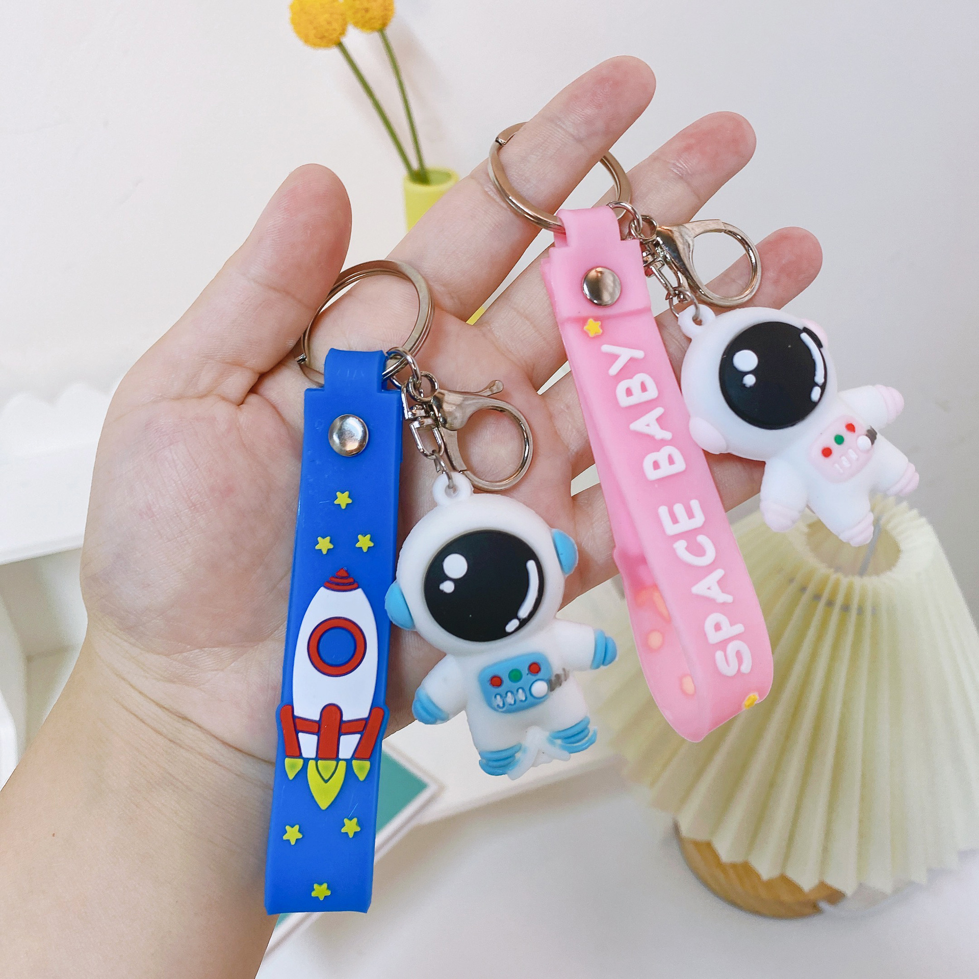Doll Keychain Pendant Gift Cartoon Silicone Couple Astronaut Spaceman Accessories Creative Backpack
