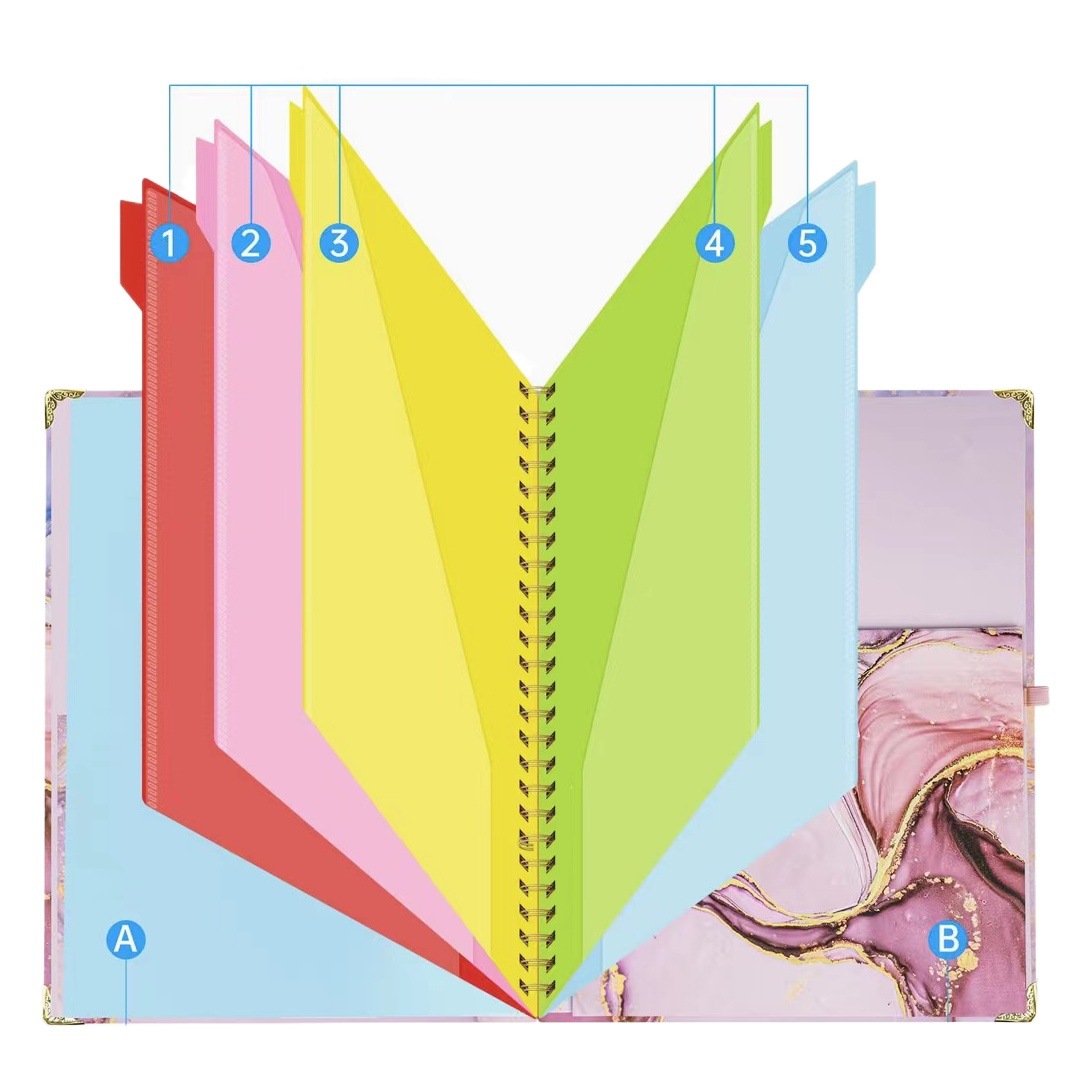 Amazon A4 spiral storage clip folder pad wish writing loose-leaf separator multifunctional plastic separator