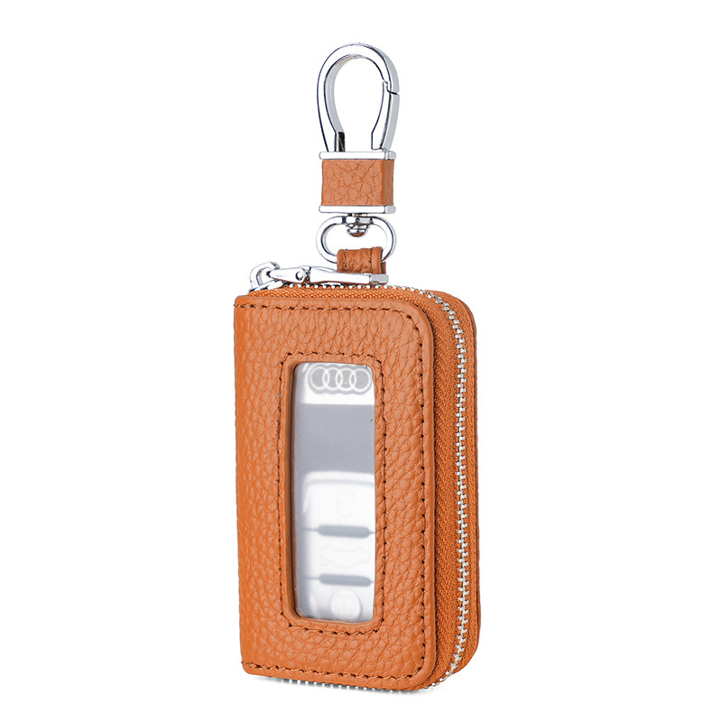 Picture of Cross-border New Real Soft Leather Car Key Case Window PU Leather Car Key Case Japanese and Korean Zipper Multi-color Explosions