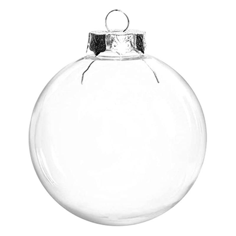 Cross-border Christmas decoration 4/6/8cmpet hollow high transparent ball plastic anti-shatter ball Christmas ball Christmas tree pendant