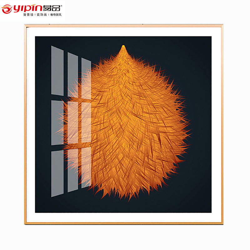 Picture of Light Luxury Abstract Hanging Painting Creative Foil Gold Living Room Restaurant Entrance Art Geometric Color Block Graphic Decorative Painting Wholesale