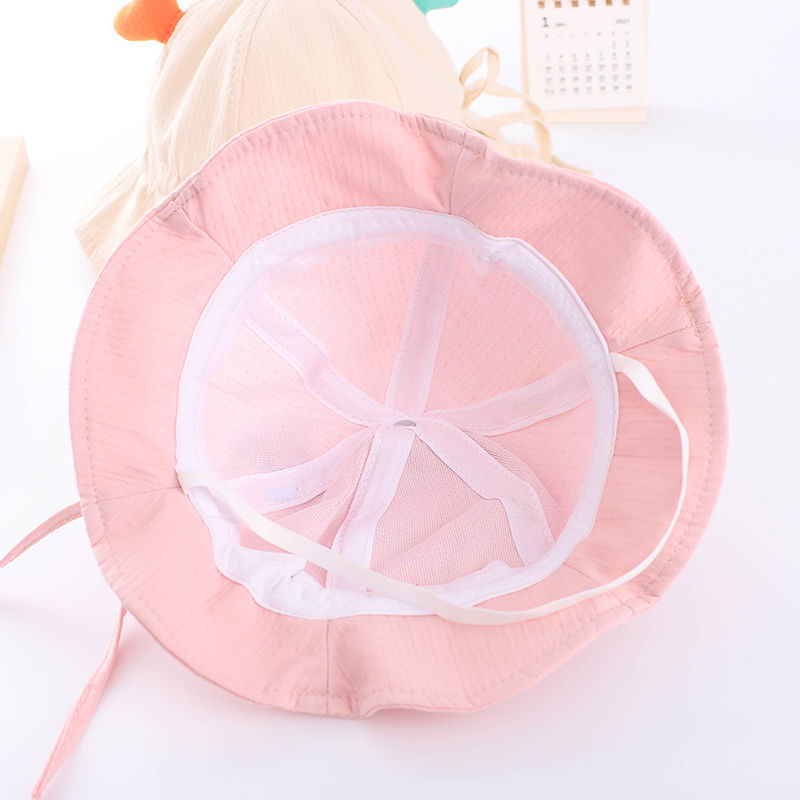 Picture of Baby Fisherman Hat Spring & Fall Thin Adjustable Baby Girl Hat Spring and Summer Princess Cute Boy Sun Hat