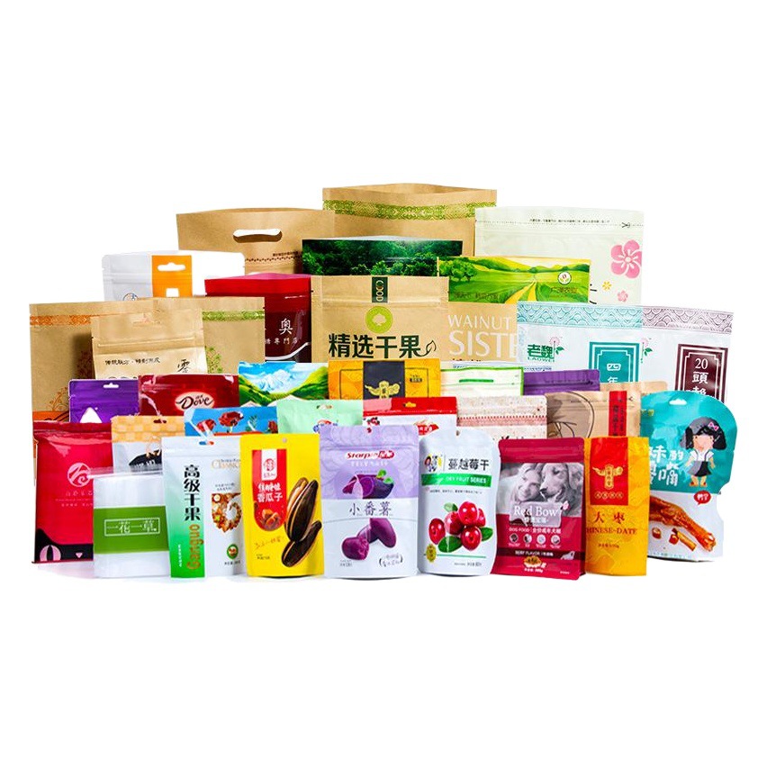 Food packaging bag pattern PE self-sealing bag Kraft paper bag aluminum foil bag clothing bag plastic composite bag printing sample