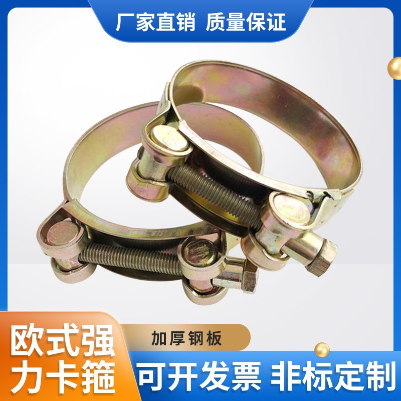 Strong type throat hoop galvanized thickened European style pipe hoop heavy-duty pipe clamp hoop clamp stainless steel hoop pipe and tubing