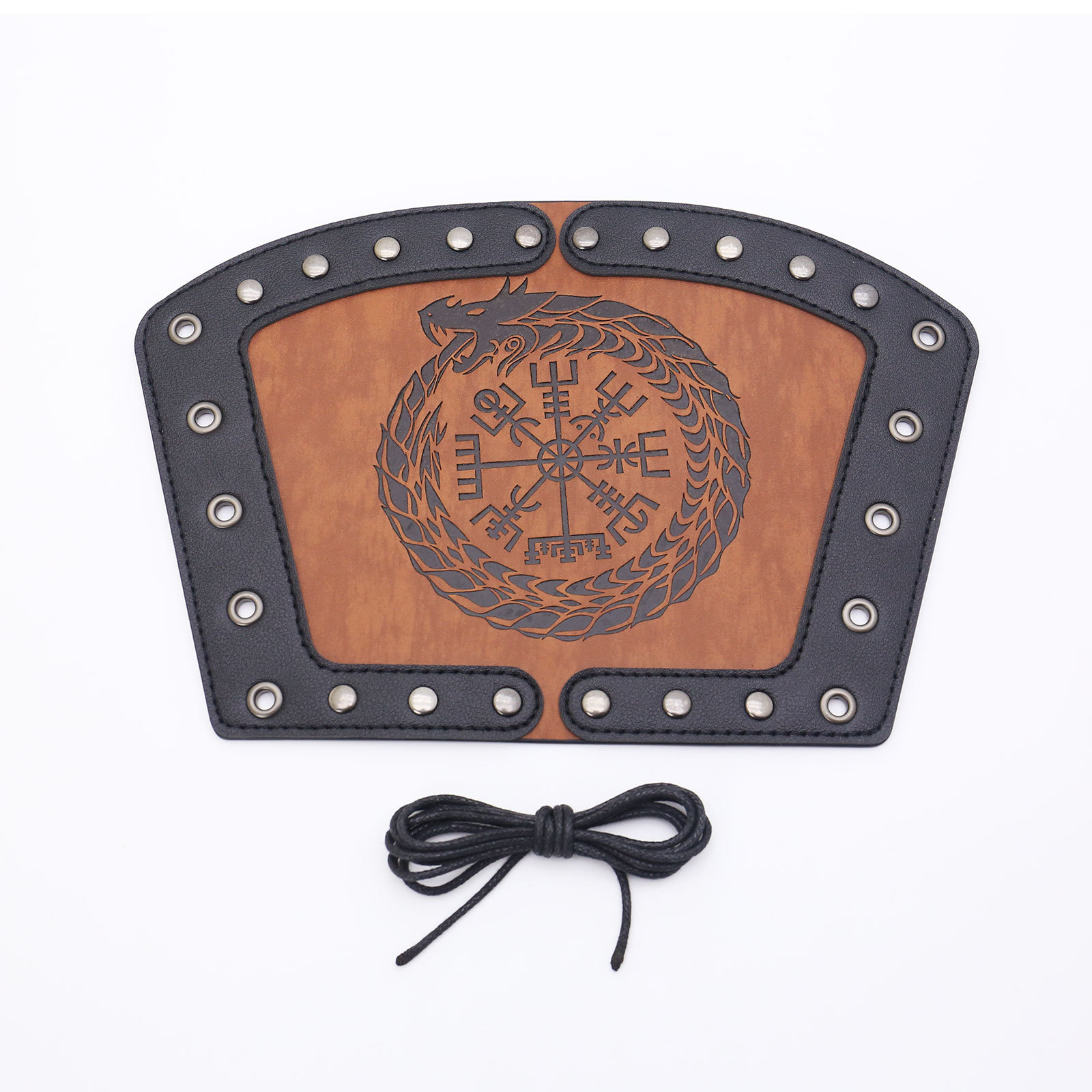 Picture of Cross-border Medieval Men's Leather Bracer Retro Punk Hand Guard Carnival cosplay Costume Accessories Arm Guard