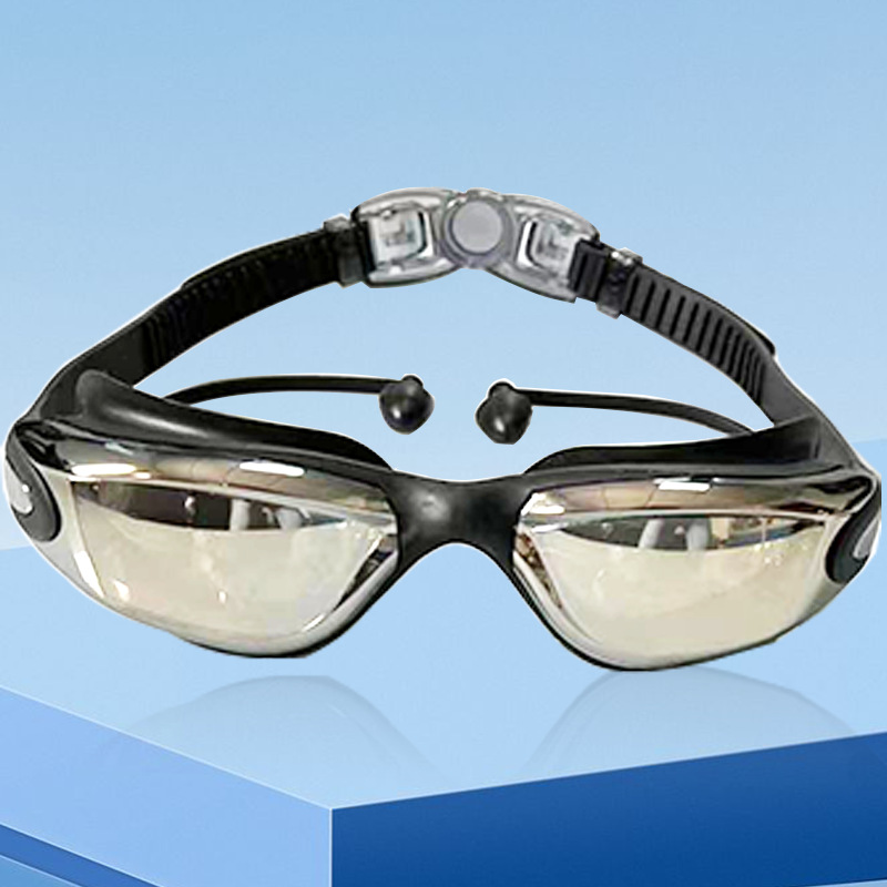 Picture of in stock 2025 new swimming goggles wholesale adult anti-fog plating swimming glasses waterproof silicone swimming goggles suit