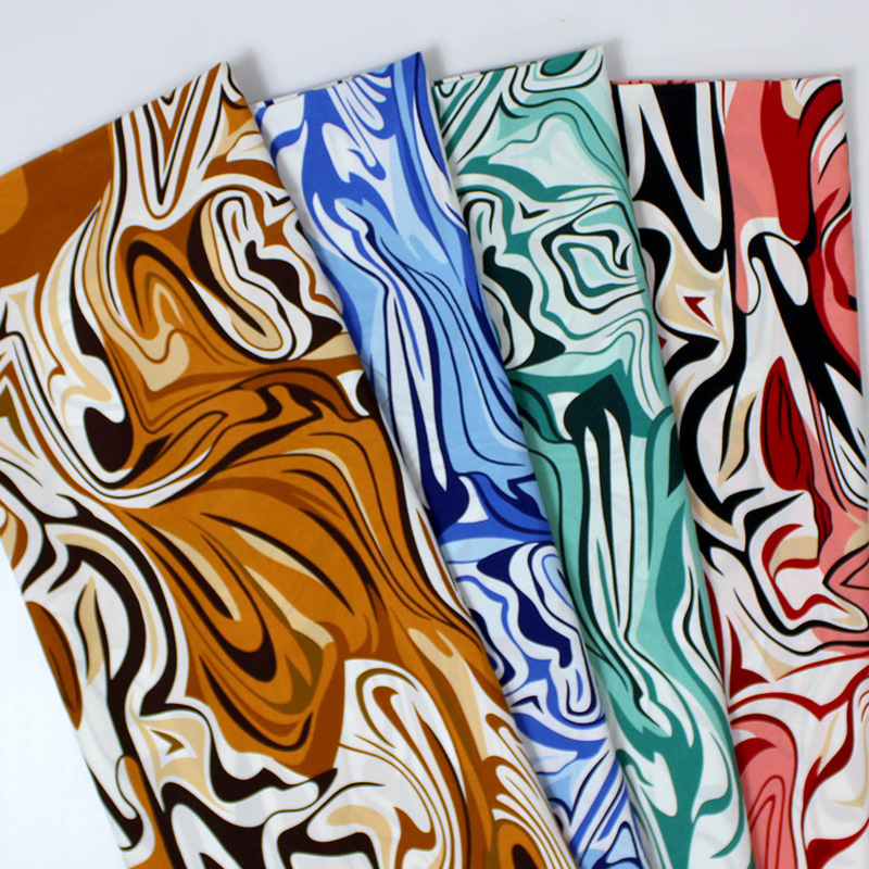 100D Plain Four-Way Stretch Fabric Top Chiffon Printed Dress Pants Polyester Floral Fabric Four-Way Stretch Fabric