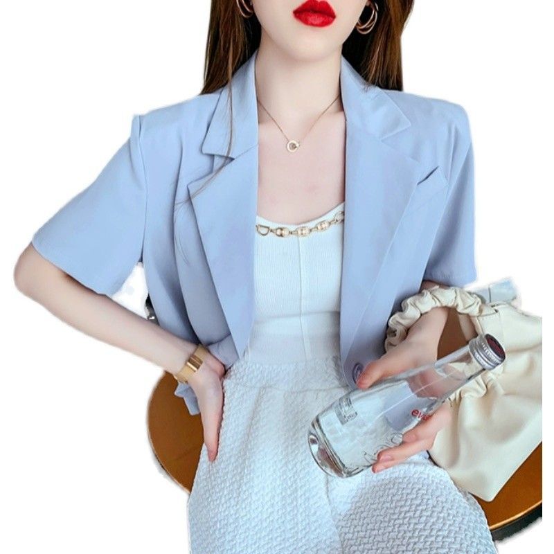 Picture of 2023 New Design Sense Short-sleeved Small Suit Jacket Women's Summer Thin Fashionable Casual All-match Suit Short Top