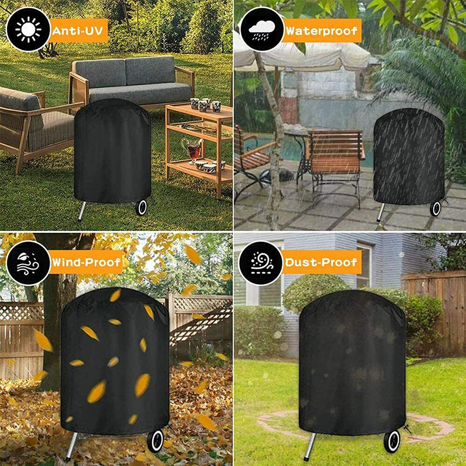 Picture of Yibo Oven Cover Outdoor Courtyard Garden Barbecue Grill Special Rain Cover Bbq Dustproof and Waterproof Large Protective Cover