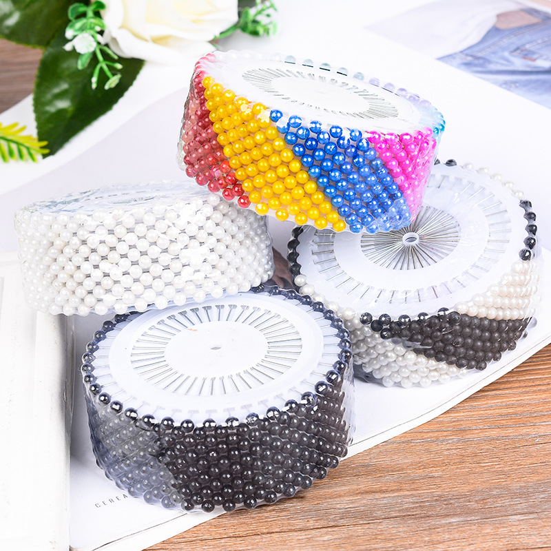 Picture of Factory Direct Sales Colorful White Positioning Bead Needles Pearl Pins Handmade Needles Jewelry Fixed Pins Pearlescent Needles