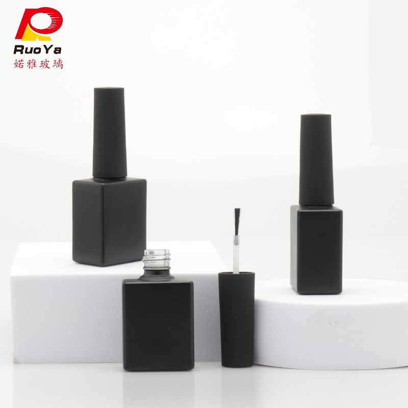 Nail Base Coat and Top Coat Set, Nail Polish Reinforcement Gel, Can Be Used with Various Nail Polish Bottle Caps Made of High-Quality White Glass
