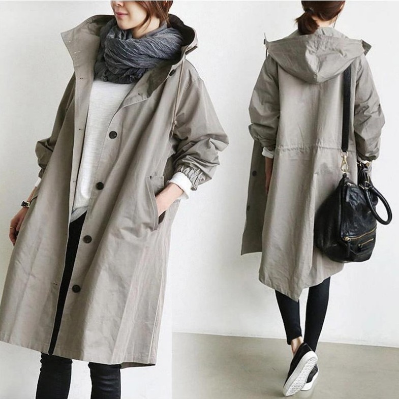 Picture of Autumn casual style windbreaker Women's Mid-length small 2020 new elegant tight waist 8 color 8 Size long sleeve coat