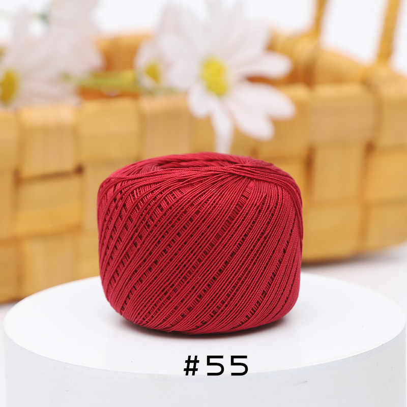 Picture of Warm Color No.10 Lace Strongly Twisted Mercerized Pearl Egyptian Long-staple Cotton Handmade Micro-hook Hand-bow Ball 20g Wool Ball